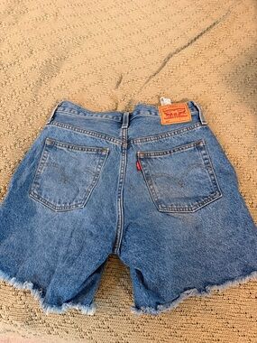 Levi's Women's Medium Blue Denim Cutoff Shorts